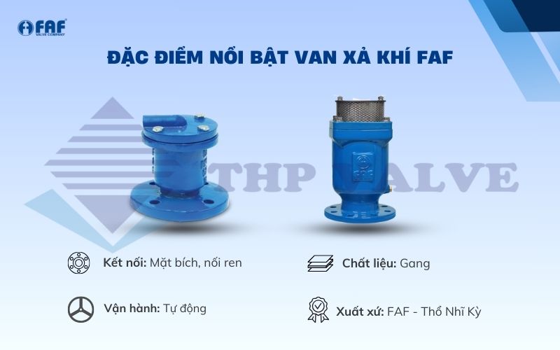 đặc điểm van xả khí faf