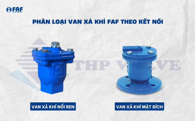 phân loại van xả khí faf theo kết nối