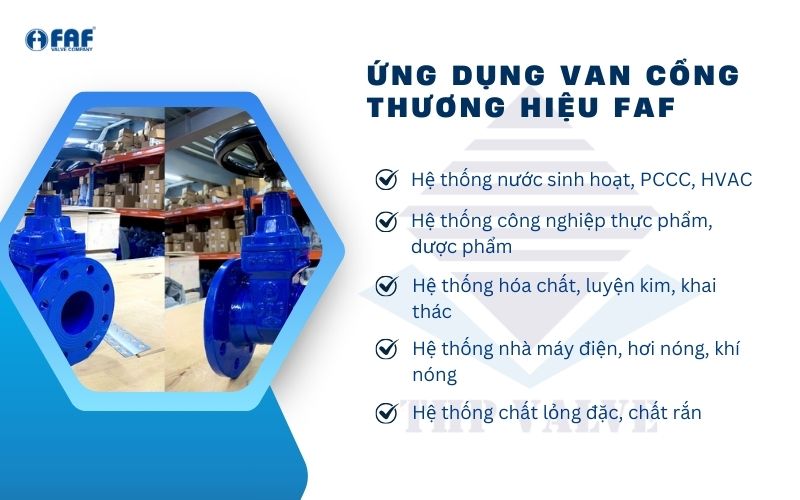 ứng dụng van cổng faf