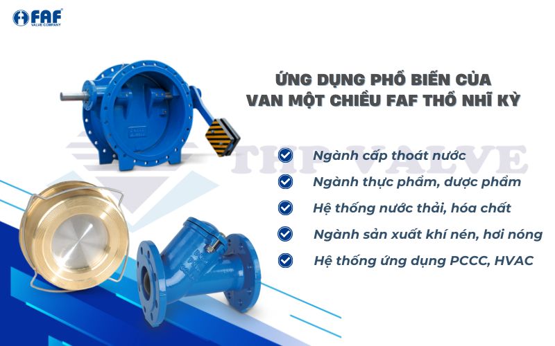 ứng dụng van một chiều faf