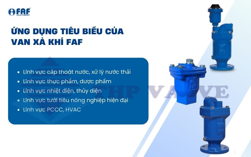 ứng dụng van xả khí faf