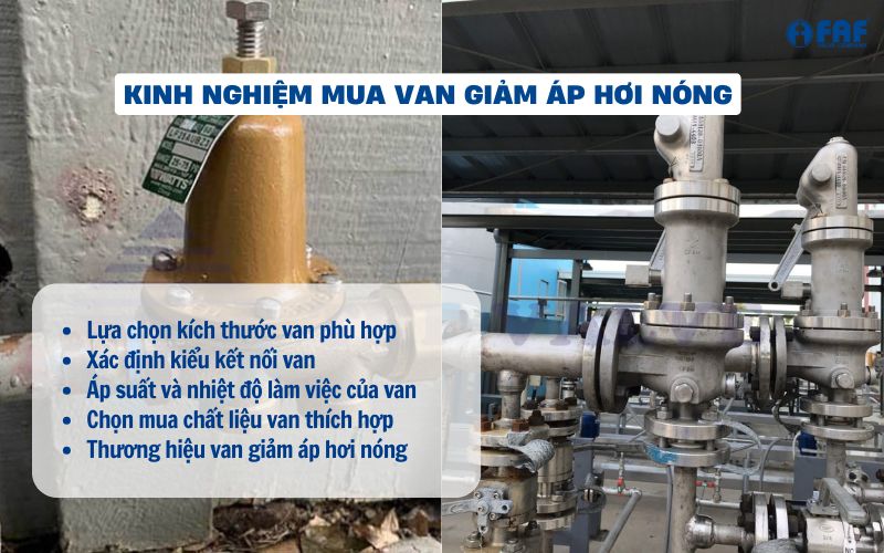 kinh nghiệm chọn mua van giảm áp hơi nóng