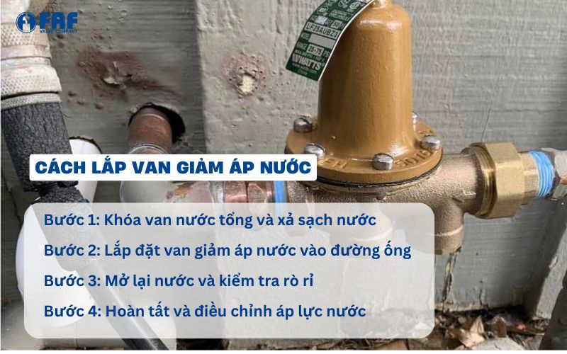 quy trình lắp đặt van giảm áp nước