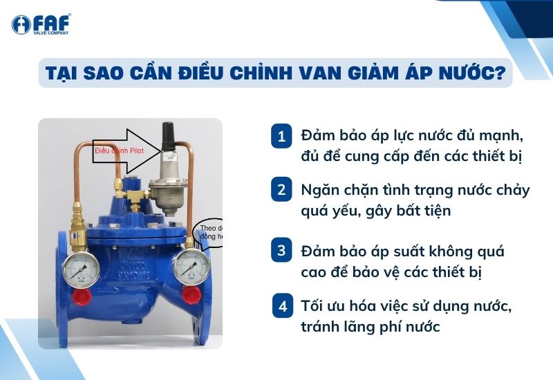 tại sao cần điều chỉnh van giảm áp nước