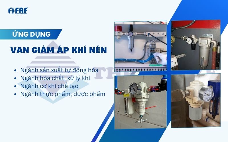 ứng dụng van giảm áp khí nén