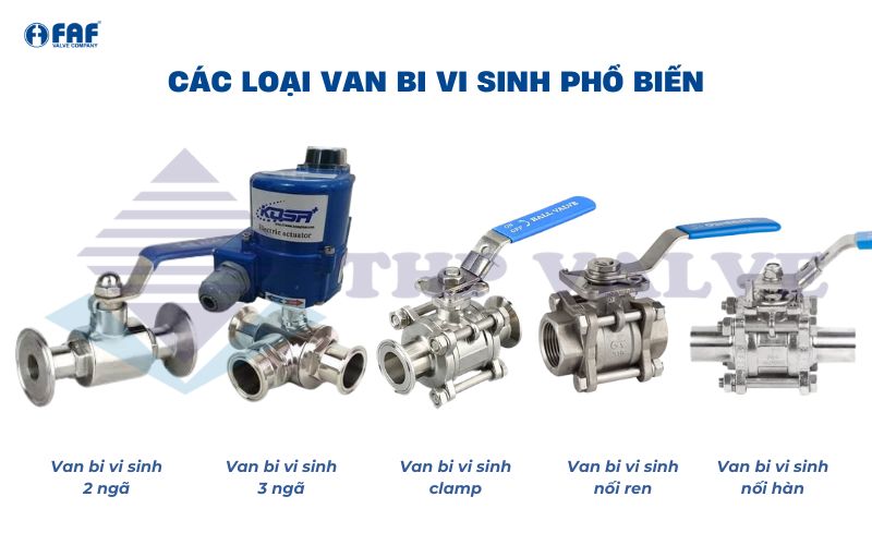 các loại van bi vi sinh phổ biến