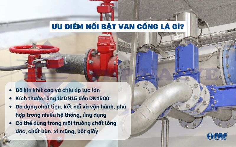 ưu điểm van cổng