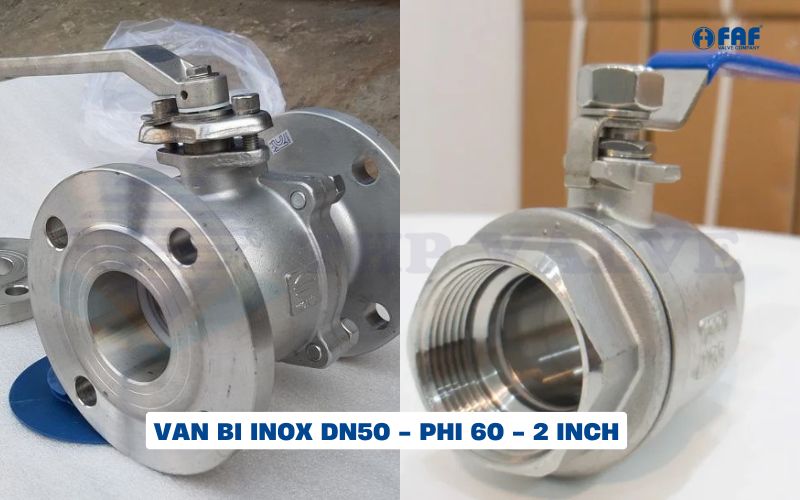 van bi inox dn50 sử dụng cho đường ống phi 60
