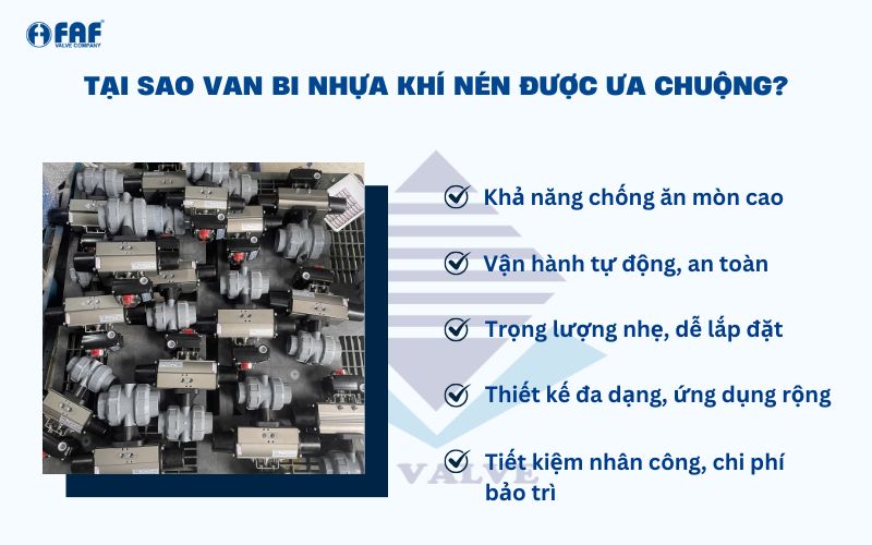 đặc điểm van bi nhựa điều khiển khí nén