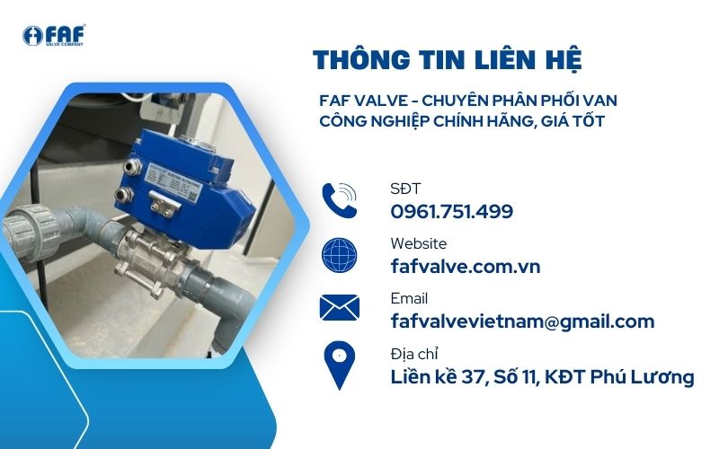 mua van bi điều khiển điện chính hãng tại faf valve