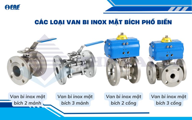 các loại van bi inox mặt bích