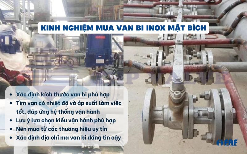 kinh nghiệm lựa chọn van bi inox mặt bích