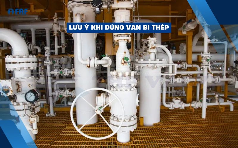 lưu ý khi sử dụng, vận hành van bi thép