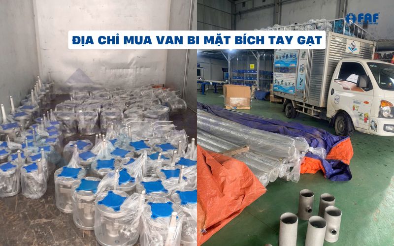 mua van bi mặt bích tay gạt chính hãng, giá tốt