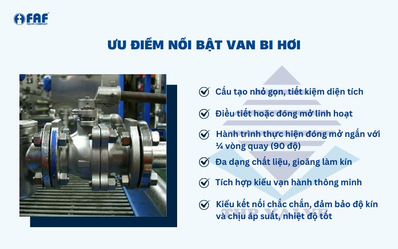 ưu điểm nổi bật van bi hơi