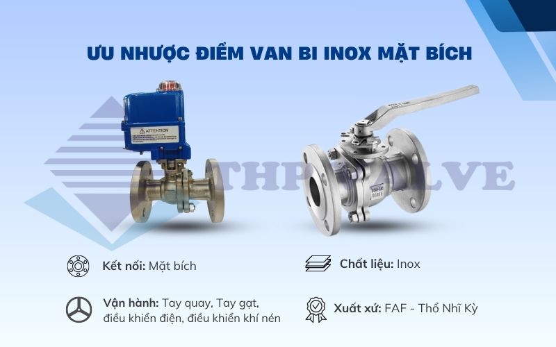 ưu nhược điểm van bi inox mặt bích