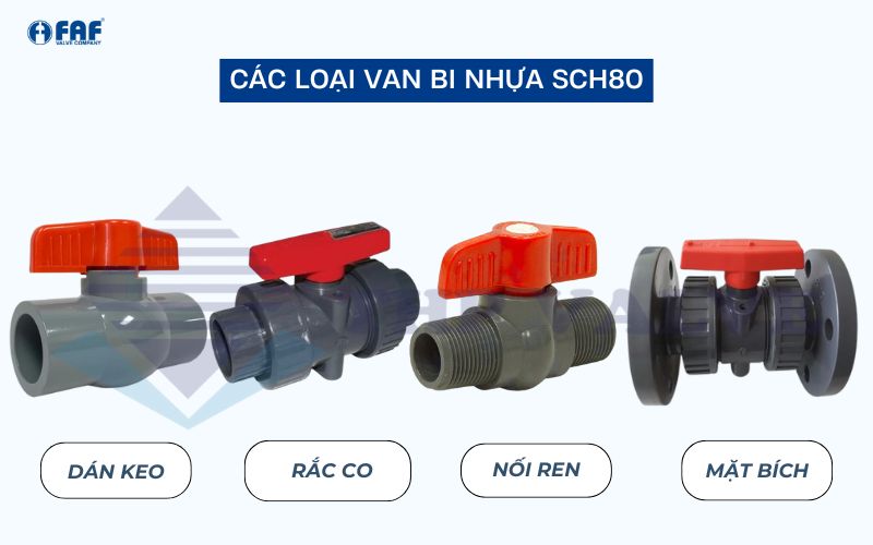 các loại van bi nhựa sch80