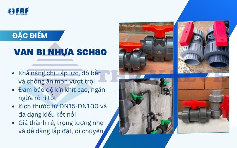 đặc điểm van bi nhựa sch80