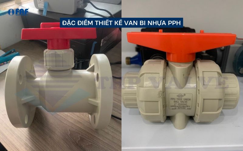 đặc điểm thiết kế van bi nhựa pph