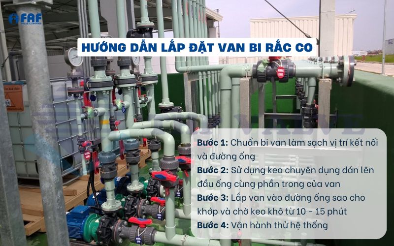 hướng dẫn lắp đặt van bi rắc co