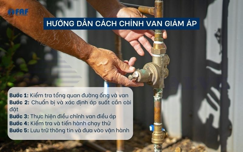cách chỉnh van giảm áp với 5 bước đơn giản