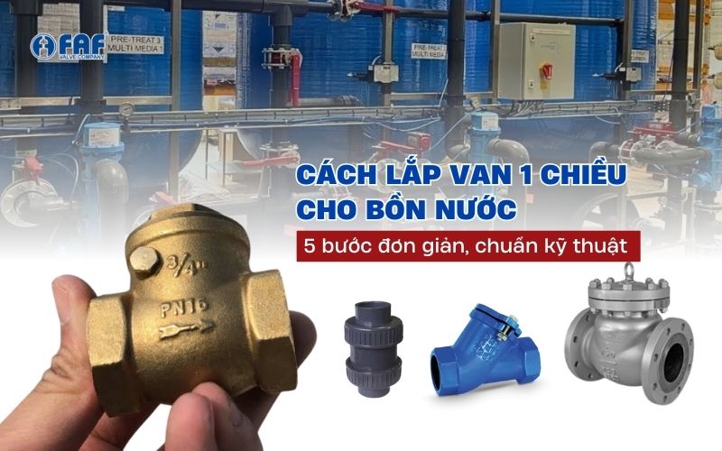 cách lắp van 1 chiều cho bồn nước