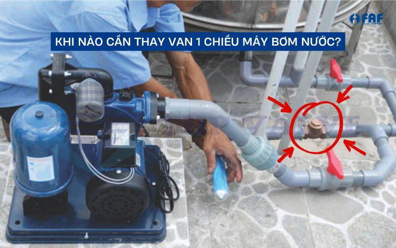 khi nào nên thay van 1 chiều máy bơm tăng áp