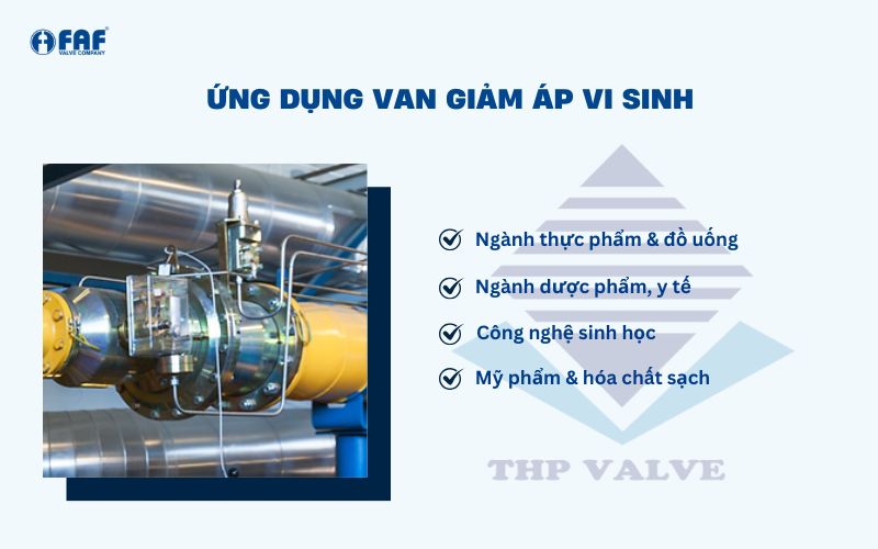 ứng dụng van giảm áp vi sinh