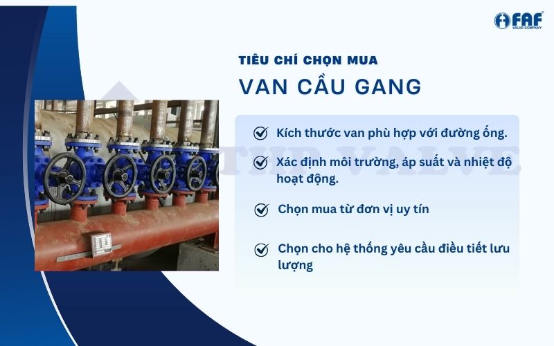 tiêu chí mua van cầu gang