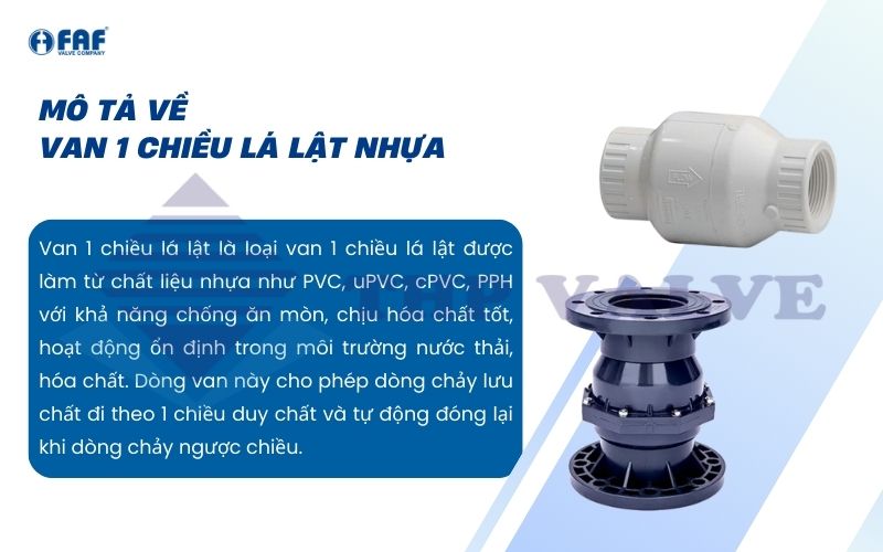 tổng quan van 1 chiều lá lật nhựa