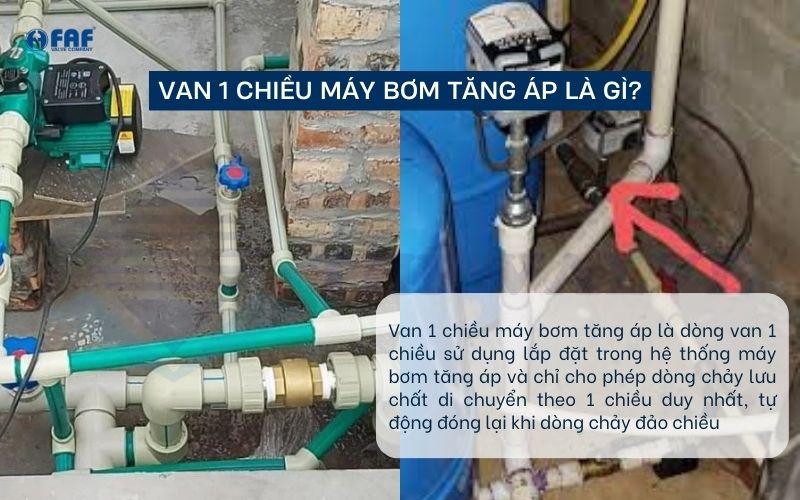 van 1 chiều máy bơm tăng áp là gì