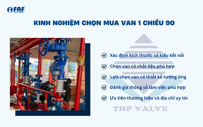 hướng dẫn chọn mua van 1 chiều 90