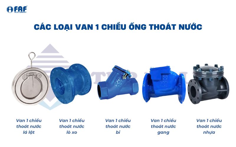 những dòng van 1 chiều ống thoát nước phổ biến