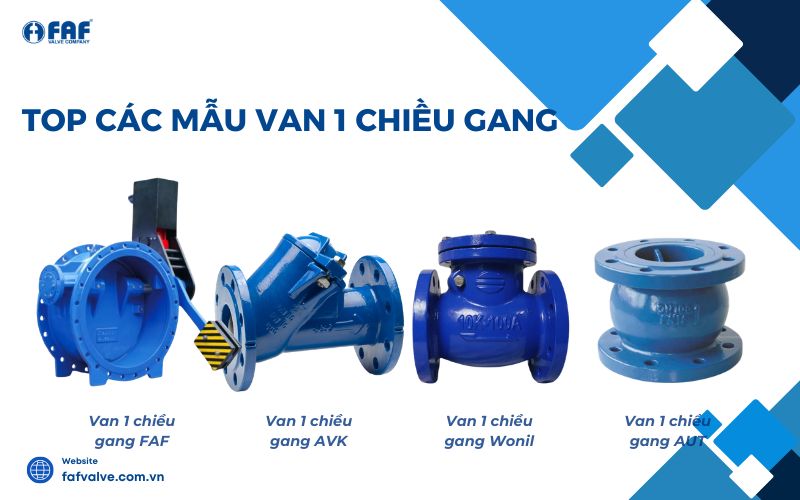 top các mẫu van 1 chiều gang nên dùng