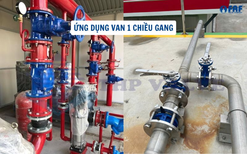 ứng dụng thực tế van 1 chiều gang