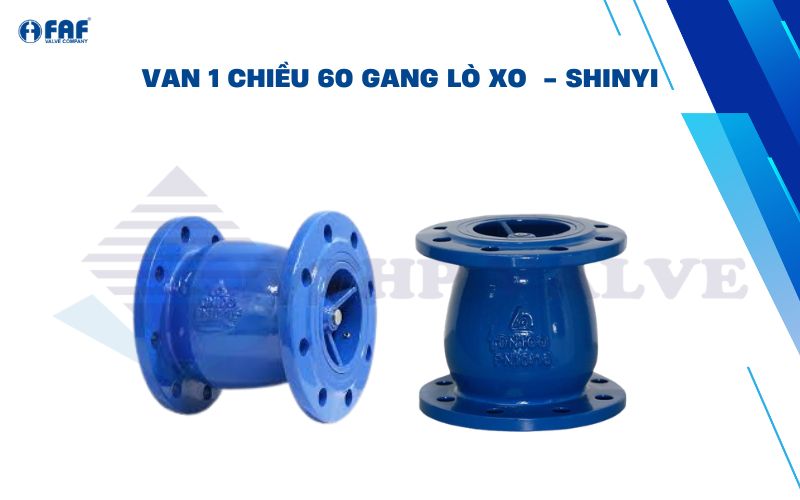 van 1 chiều gang lò xo phi 60 của shinyi