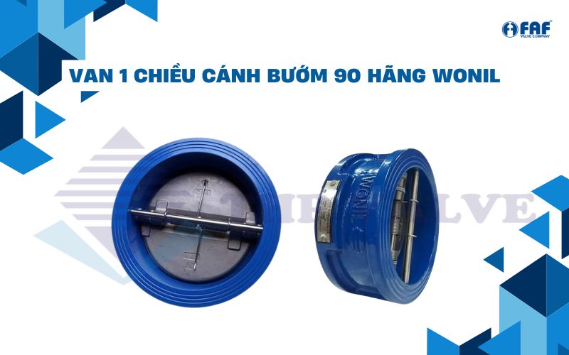van 1 chiều cánh bướm phi 90 hãng wonil