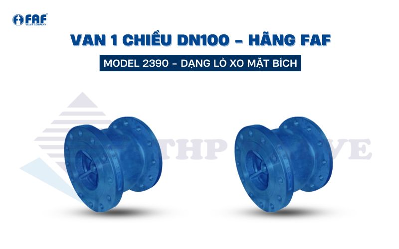 van 1 chiều dn100 model faf 2390 dạng lò xo mặt bích