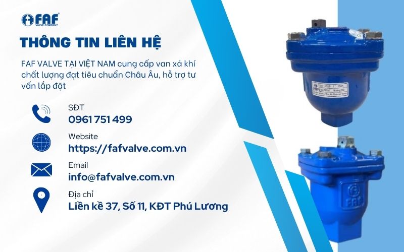 mua van xả khí dn20 chất lượng tại faf valve