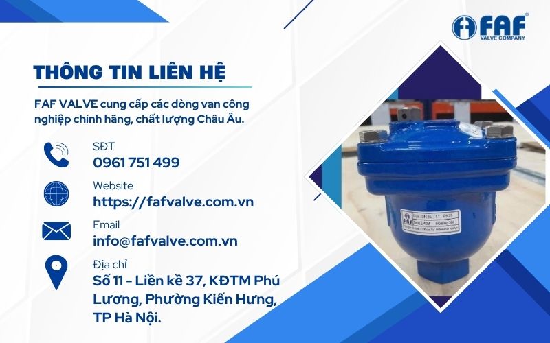 mua van xả khí dn25 chính hãng, giá tốt tại faf valve
