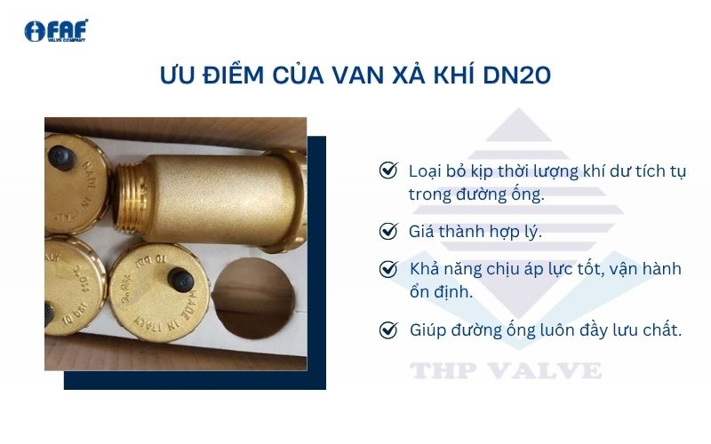ưu điểm van xả khí dn20