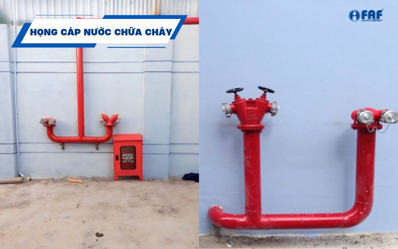 họng nước chữa cháy vách tường