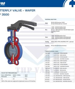 các phiên bản thiết kế của van bướm model faf 3500