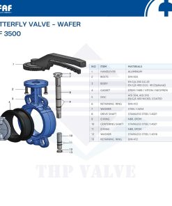 cấu tạo van bướm kiểu wafer faf 3500
