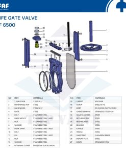 cấu tạo van cổng dao faf 6500
