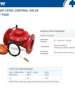 Float level control valve FAF 7460