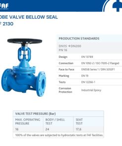 Giới thiệu van cầu Bellow Seal FAF 2130