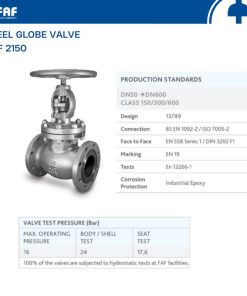 Giới thiệu van cầu thép FAF 2150