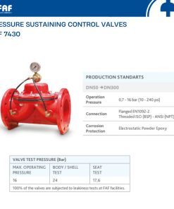 Pressure sustaining control valve FAF 7430
