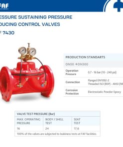Pressure sustaining - Pressure reducing control valve FAF 7440